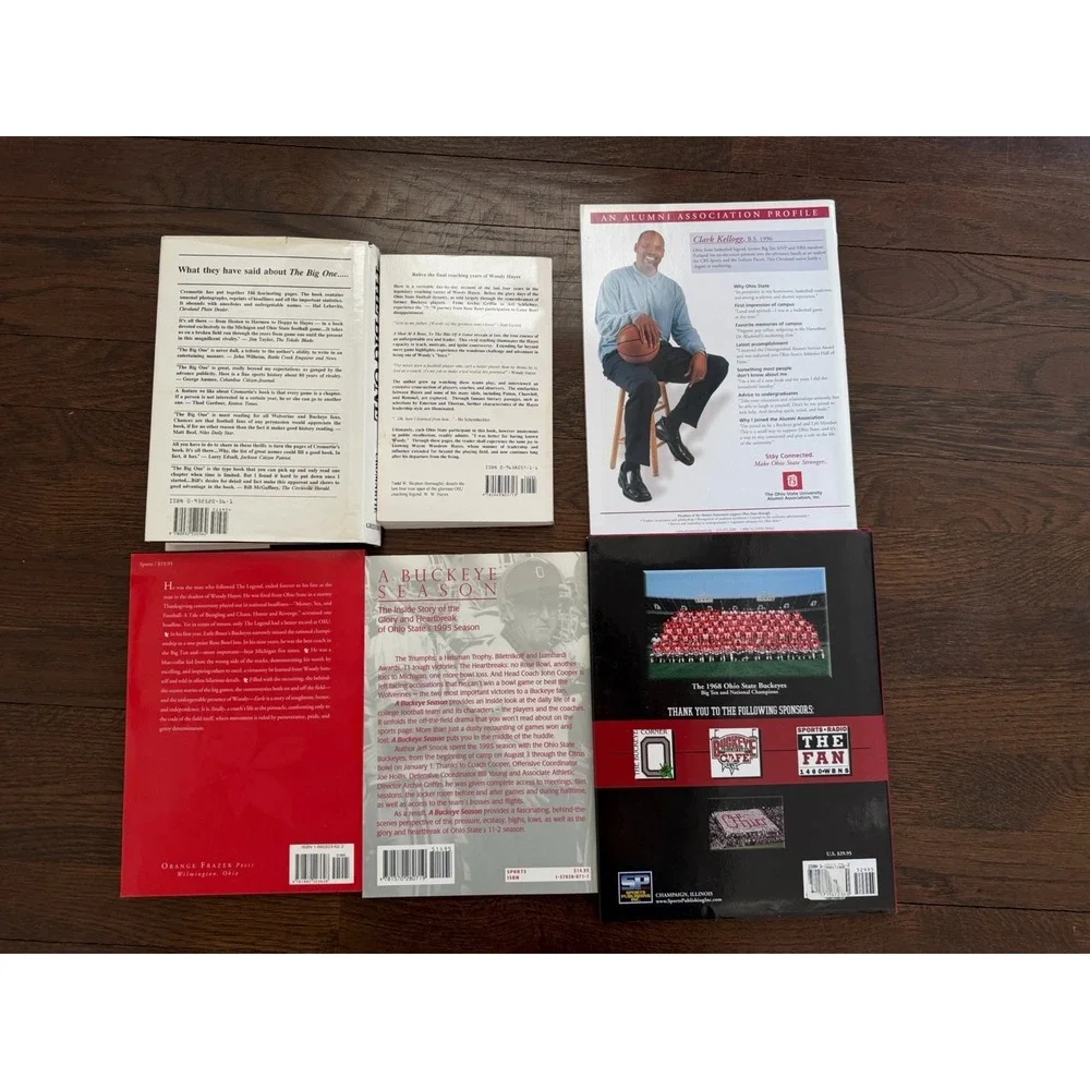 Lot 6 Ohio State‎ Buckeyes Football Books OSU History 1968 2002